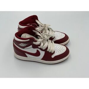 Nike Air Jordan 1 Mid Team Red White Sneakers 644507-601 Mens Kids